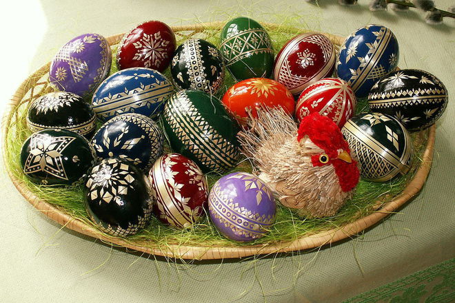 Shareni yaytsa za velikden