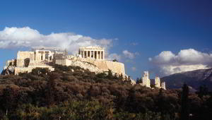 Атина, изглед към хълма на Акропола