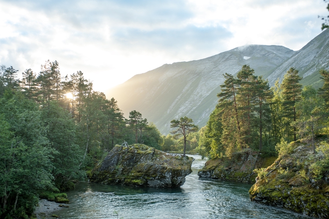Пейзаж от долината Валдален, Норвегия