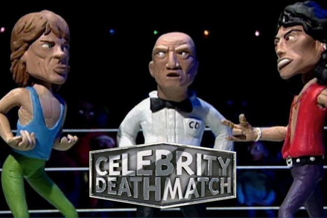 Celebrity deathmatch mik dzhagar sreshtu stivan taylar
