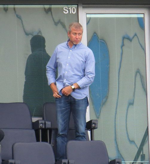 Роман Абрамович на мача на "Челси"