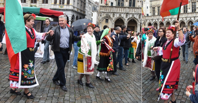 Хоро на централния площад в Брюксел