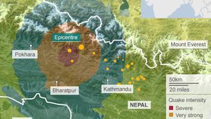 Епицентърът на земетресението в Непал