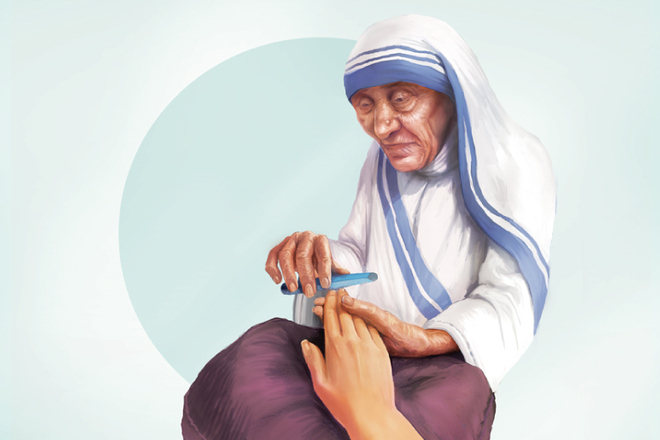 Mayka tereza na plakat za foruma kariera s kauza 2015