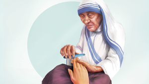 Майка Тереза на плакат за форума "Кариера с кауза 2015"