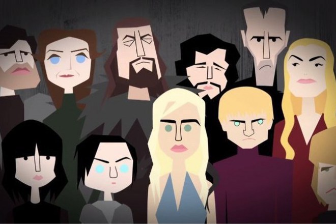 Animiranite geroi ot igra na tronove