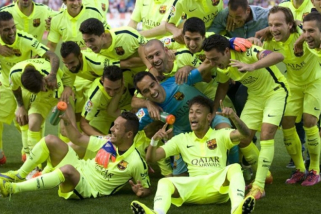  barselona praznuva shampionskata titla na ispaniya