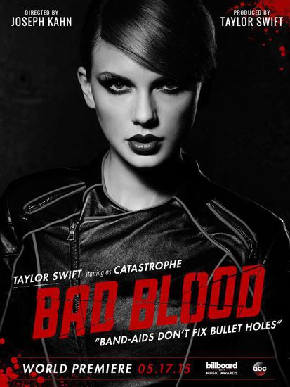 Тейлър Суифт на плакат за клипа си Bad Blood