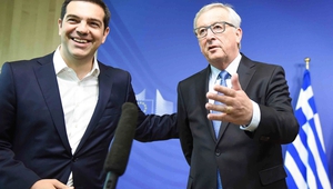 Жан-Клод Юнкер посреща Алексис Ципрас в Брюксел