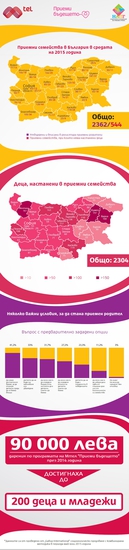 Приемната грижа в България - инфографика