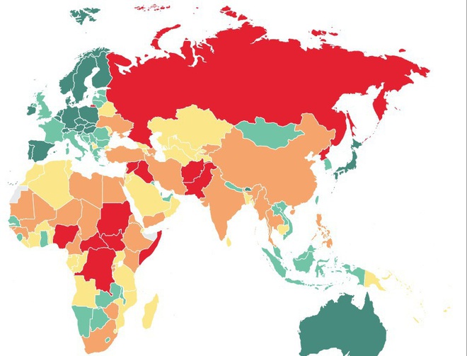 Мирът по света през 2015 г.