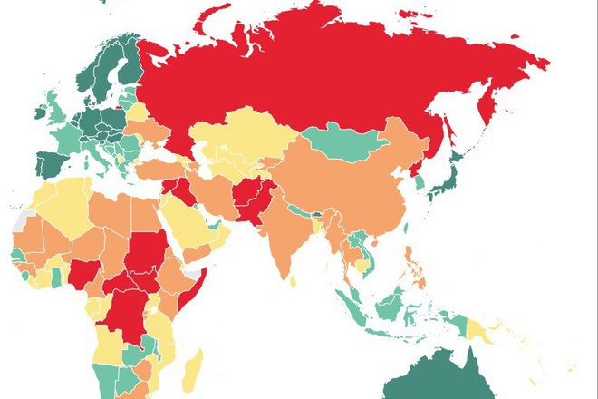 Mirat po sveta prez 2015 g