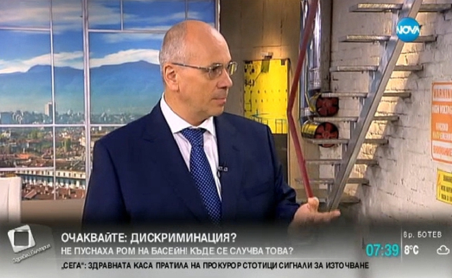 Д-р Сотир Марчев в студиото на Нова телевизия