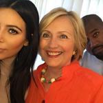 Хилари Клинтън на селфи с Ким Кардашиян и Кание Уест