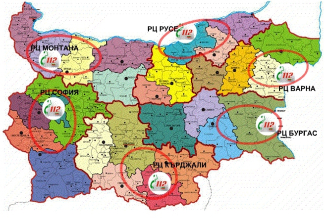 Шестте центъра на националната система "112"