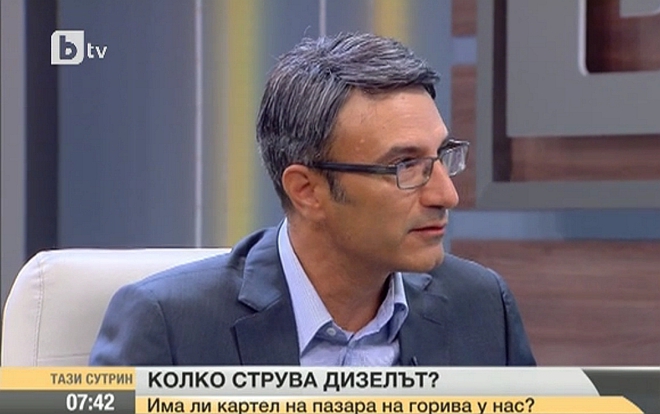 Трайчо Трайков в студиото на Би Ти Ви