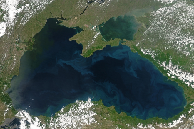 Сателитна снимка на Черно море