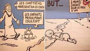 Карикатурите на "Шарли Ебдо" за малкия Айлан