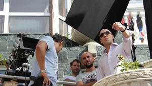 Захари Бахаров на снимачната площадка