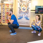 Яна Маринова и Деян Топалски правят упражнения