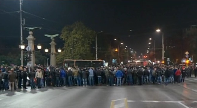 Протестиращите полицаи на Орлов мост
