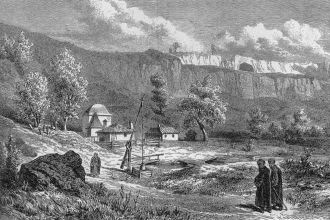 Izgled kam demir baba teke prez xix v gravyura ot feliks kanits