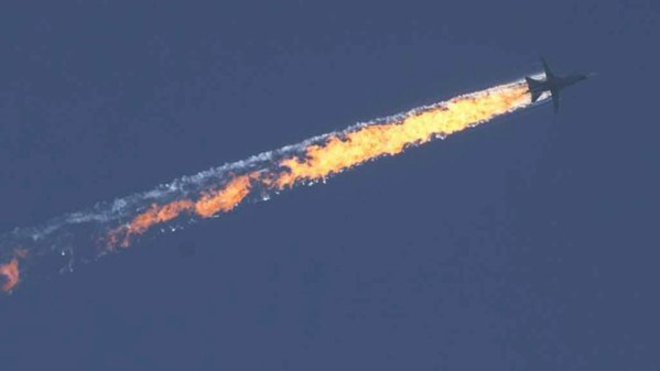 Сваленият руски изтребител