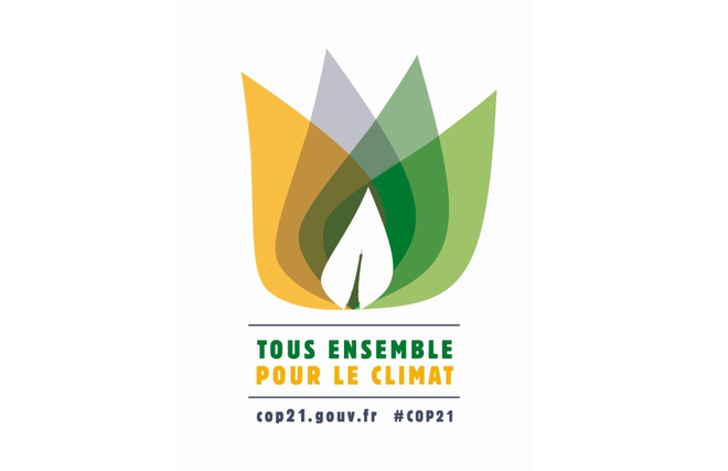 Емблемата на конференцията в Париж COP21
