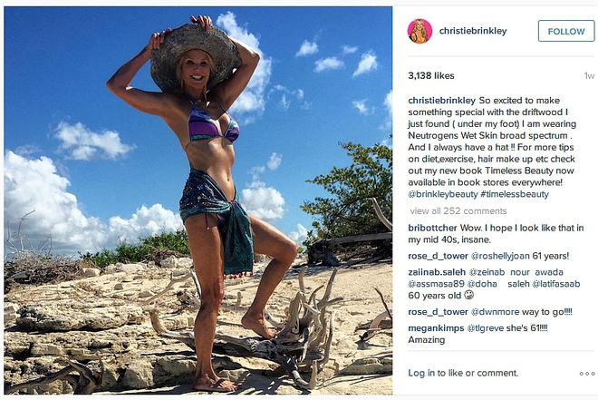 Кристи Бринкли на 61