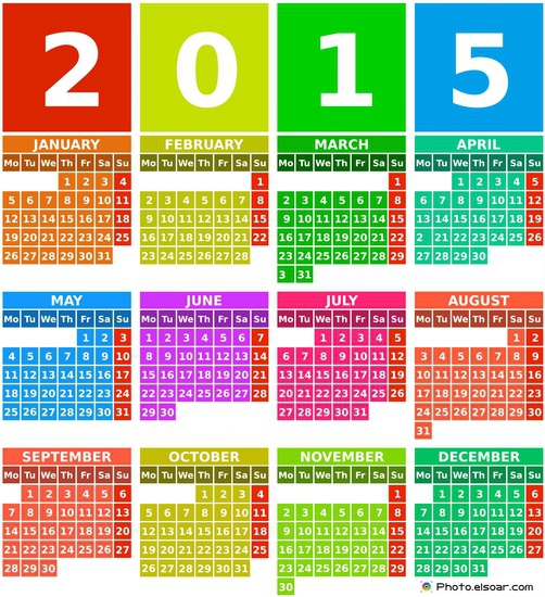 Почивните дни през 2015 г.