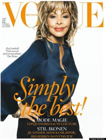 Тина Търнър на корицата на немския Vogue