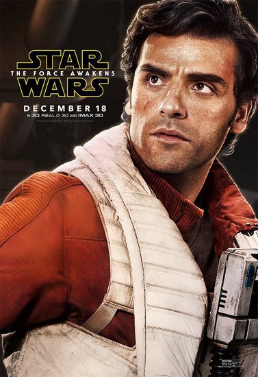 Оскар Айзък на плакат за "Междузвездни войни: Силата се пробужда"