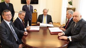 Подписването на договора за волейболния мондиал 2018