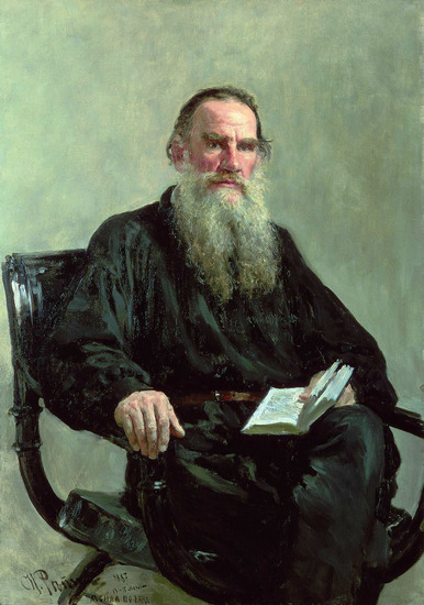 Портрет на Толстой от художника Иля Репин, 1887 г.