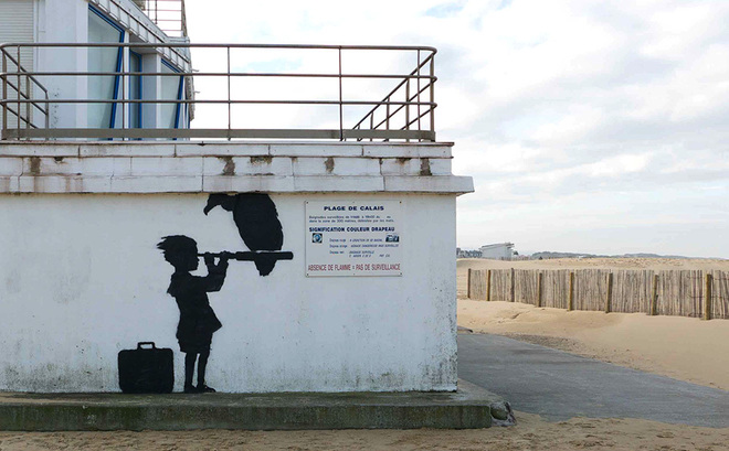 Мигрантските графити на Банкси в Кале