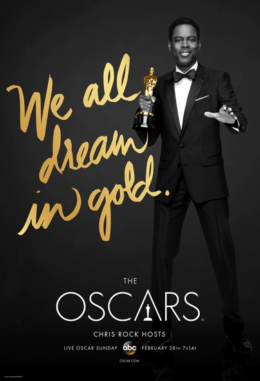 Водещият на "Оскарите" Крис Рок на плакат за церемонията