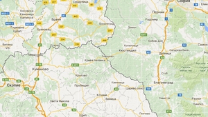 Карта на българо-македонската граница