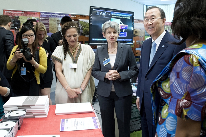 Irina bokova i ban ki mun