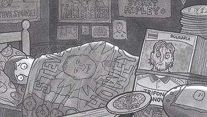 Комиксът за Трифон Иванов във в. "Гардиън" (фрагмент)