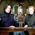 Алън Рикман и Маги Смит в "Хари Потър и Нечистокръвния принц" (2009)
