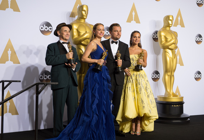Четиримата актьори с "Оскар 2016"