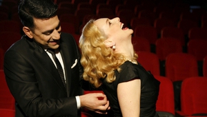 Стефан А. Щерев и Параскева Джукелова във фотосесия за БНТ