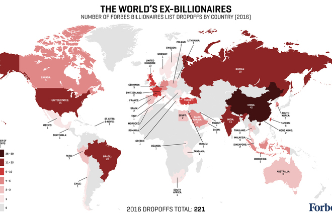Karta na bivshite miliarderi po sveta