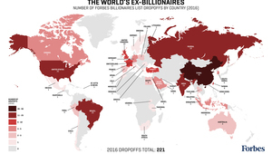 Карта на бившите милиардери по света