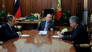 Владимир Путин, Сергей Лавров и Сергей Шойгу