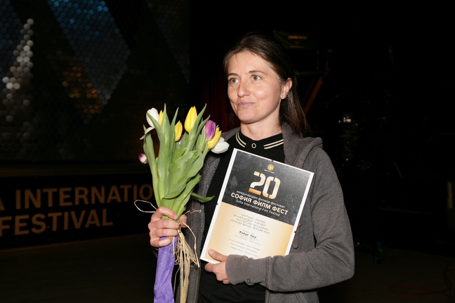 Светла Цоцоркова с наградата от София филм фест 2016