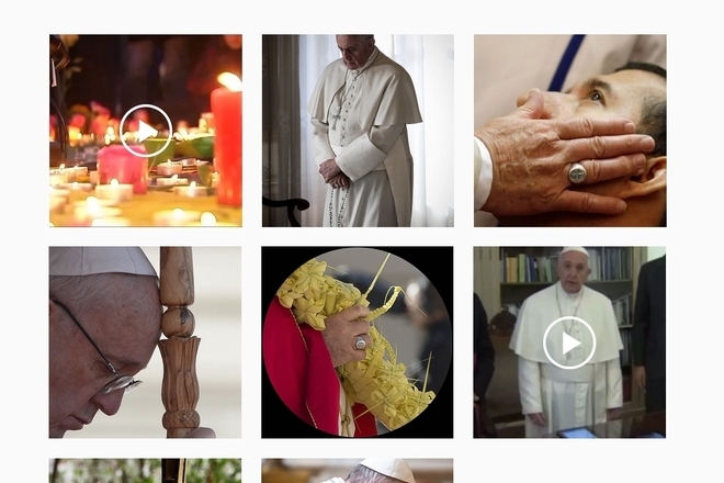 Profilat na papa frantsisk v instagram