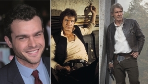 Олдън Еренрайх (вляво) и Хан Соло - някога и днес