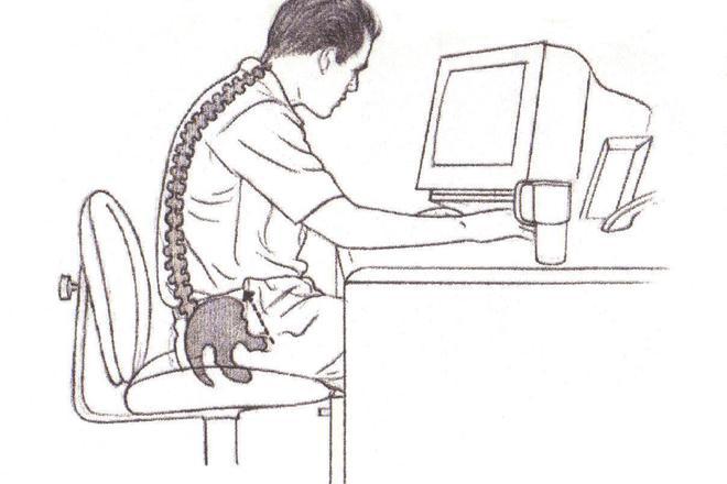 Sedeneto pred kompyutara vredi na garba ni