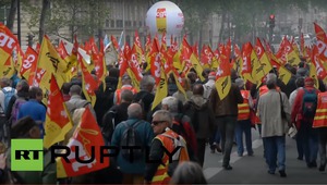 Френските железничари на протест срещу реформата в трудовото законодателство